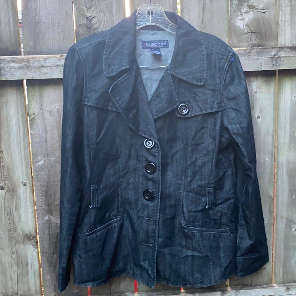 Navy blue denim jacket sz. L